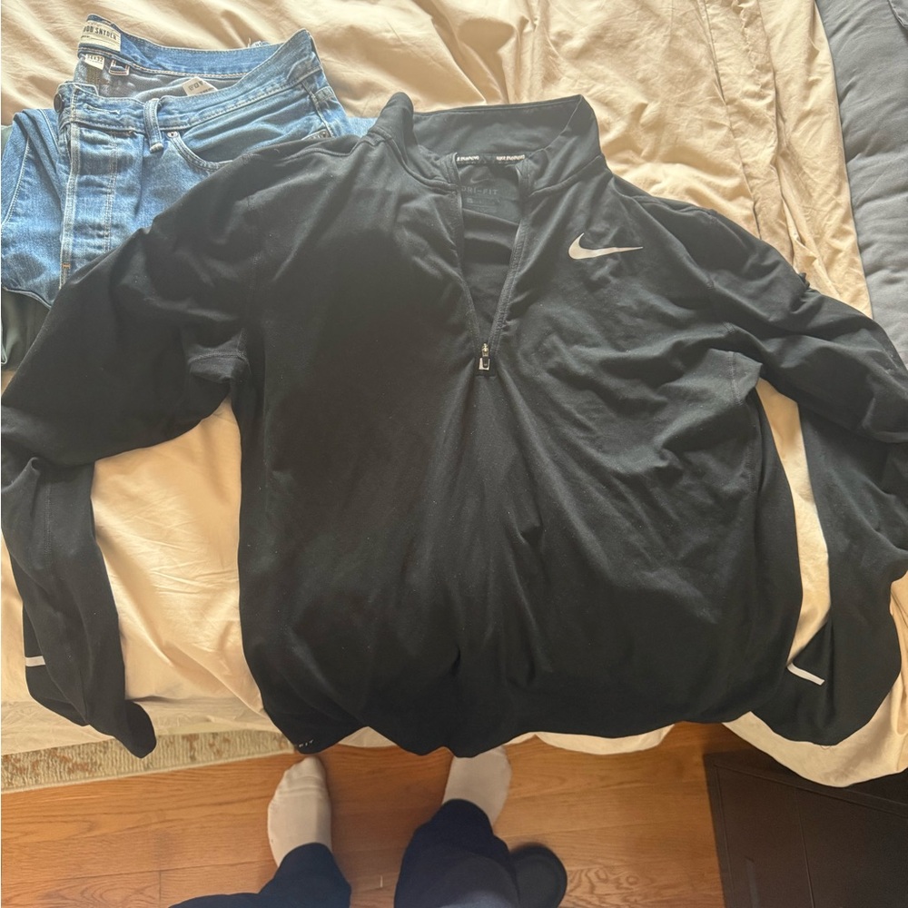 Nike Black Dri-FIT Running Half-Zip Pullover